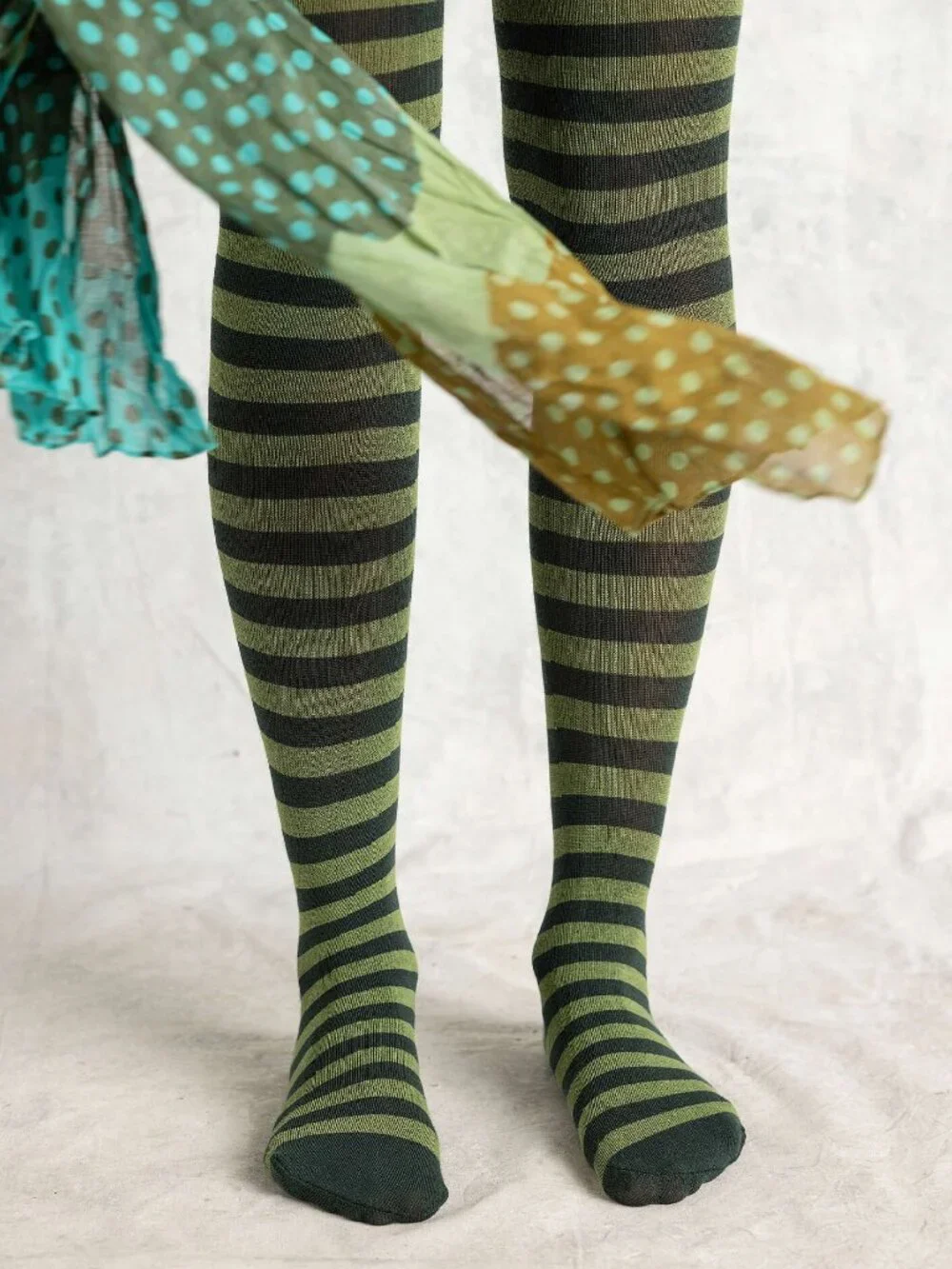 Gudrun Sjödén Striped Organic Cotton Blend Tights S/M